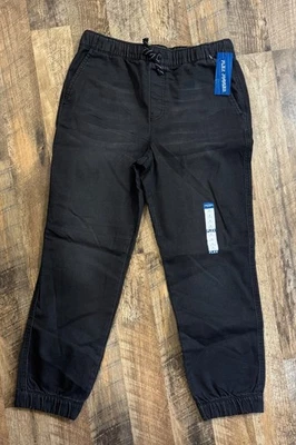 Arizona Jean Co Boys Size 16 Black Denim Drawstring Waist Flex Jean Jogger NWT - Image 1 of 4