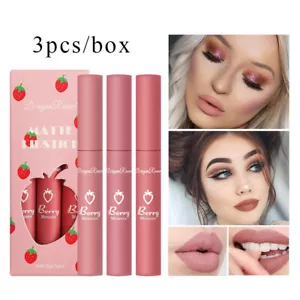 3 PCS/Set Long Lasting Lip Gloss Beauty Glazed Matte Liquid Lipstick Li✜ - Picture 1 of 16