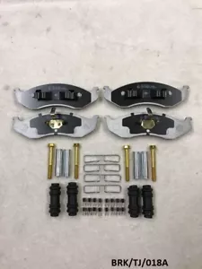 Front Brake Pads & Fitting KIT for Jeep Wrangler YJ & TJ 1990-2006 BRK/TJ/018A - Picture 1 of 4