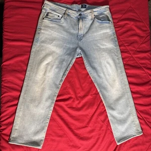 AG Adriano Goldschmied Everett uomo reale 36x28* lavaggio leggero fango invecchiato - Foto 1 di 17