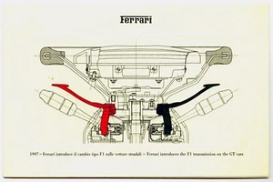Ferrari factory -issued Christmas card with technical drawing of gearshift. 1997 - Picture 1 of 2