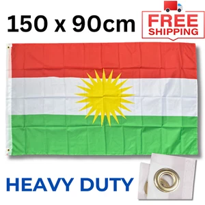 Kurdistan Kurdish Flag Large Outdoor Indoor Heavy Duty 150X90cm National Banner - Picture 1 of 7