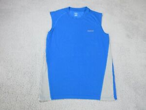 Reebok Shirt Mens Adult Small Blue Gray Logo Athletic Sleeveless Tank Mens Top