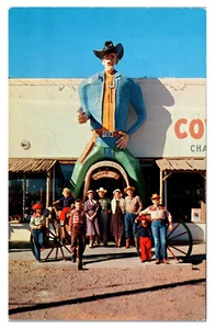 DALHART TEXAS COWBOY CAFE RESTAURANT ROADSIDE ADVERTISING POSTCARD - Imagen 1 de 2