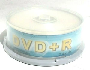 Sealed GREAT QUALITY 4.7GB 120 Min DVD-R 2.4x-4x Blank Discs (25-PACK) - Picture 1 of 1