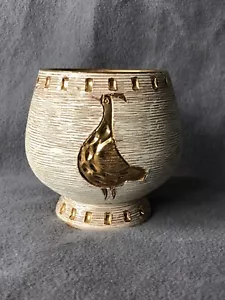 Art Pottery Gold Quail 5” Signed - Picture 1 of 9