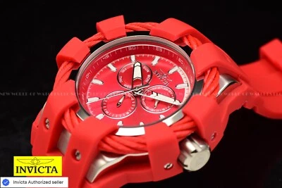 Reloj Invicta Hombre 50mm PERNO Choque Cuarzo ESFERA ROJA Triple Tono Rojo Foto 1 de 4