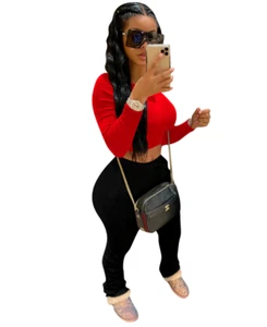 Women's Fashion Stacked Pants IN STORES NOW ! (Black) - Picture 1 of 2