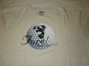 Vintage 90s Disney Mickey Tee- L Light Gray Back Nine Club Golf- new w/o tags - Picture 1 of 4