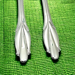 Mikasa Stainless Chapelle 2 Dinner Forks Glossy Finish 7 1/2" Length Floral - Picture 1 of 9