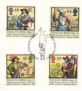 Civil War GB Used stamps English Civil War Society Hull 1992 ON PIECE (146595) - Picture 1 of 1