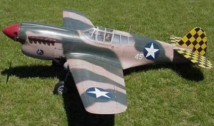 RC Model A Scale WWII P40E Kittyhawk 66" Giant RC Model AIrplane Printed Plans - Picture 1 of 6