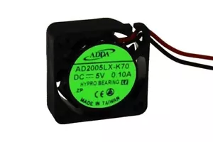 ADDA 20x20x6mm 5V Mini Fan 7000 RPM AD2005LX-K70 - Picture 1 of 3