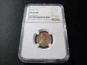 1961-P Lincoln 1C NGC PF 65 RD Brown Standard Label NGC Certified #4500255-072 - Picture 1 of 4