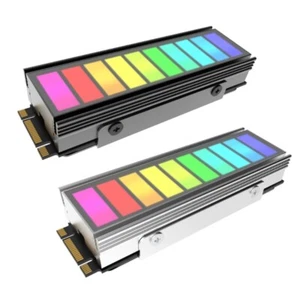 ARGB Sync M.2 2280 SSD Heatsink Computer PC ARGB Cooling Radiator Heat Sink - Afbeelding 1 van 9