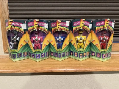 Lote de 5 figuras de acción Bandai Mighty Morphin Power Rangers 8"" 1993 Foto 1 de 4