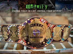 Winged Eagle 40 Years Heavyweight Championship Replica Title Belt 2-4mm Brass - Picture 1 of 6