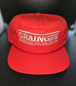 De colección-1990s Grainger Supplies Sombrero Gorra Estilo Cuerda Snapback - Imagen 1 de 5
