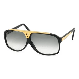 LOUIS VUITTON Evidance Sonnenbrille Z0105E graue Gläser schwarz goldfarbenes Gestell Mode - Bild 1 von 12
