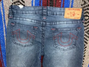 NEW Girls 14 True Religion Jeans Geno Relaxed Slim Mid Rise Med Wash Blue Jeans - Picture 1 of 10