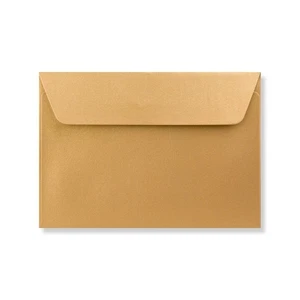 114 x 162 Gold C6 Pearlescent Envelope | Peel/Seal | 120gsm Straight Flap - Picture 1 of 3