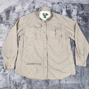 Cabela's Shirt Women's Medium Gray Button Up Vented Fishing Long Sleeve Outdoor - Picture 1 of 23