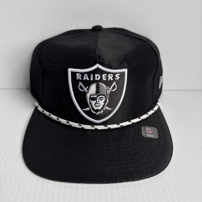 NWT Las Vegas Raiders New Era Rope The Golfer Snapback Black Adjustable Hat Cap