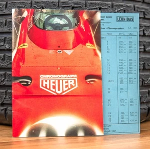 1975` Prospekt Heuer Chronographen Preisliste Monaco Carrera Autavia Tag Heuer - Bild 1 von 2