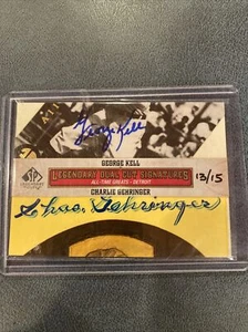 2011 SP Legendary Cuts Baseball Dual Auto Kell/Gehringer #13/15 - Picture 1 of 2
