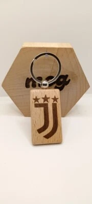 Portachiavi Juve Juventus logo calcio personalizzabile in legno idea regalo gift - Immagine 1 di 4