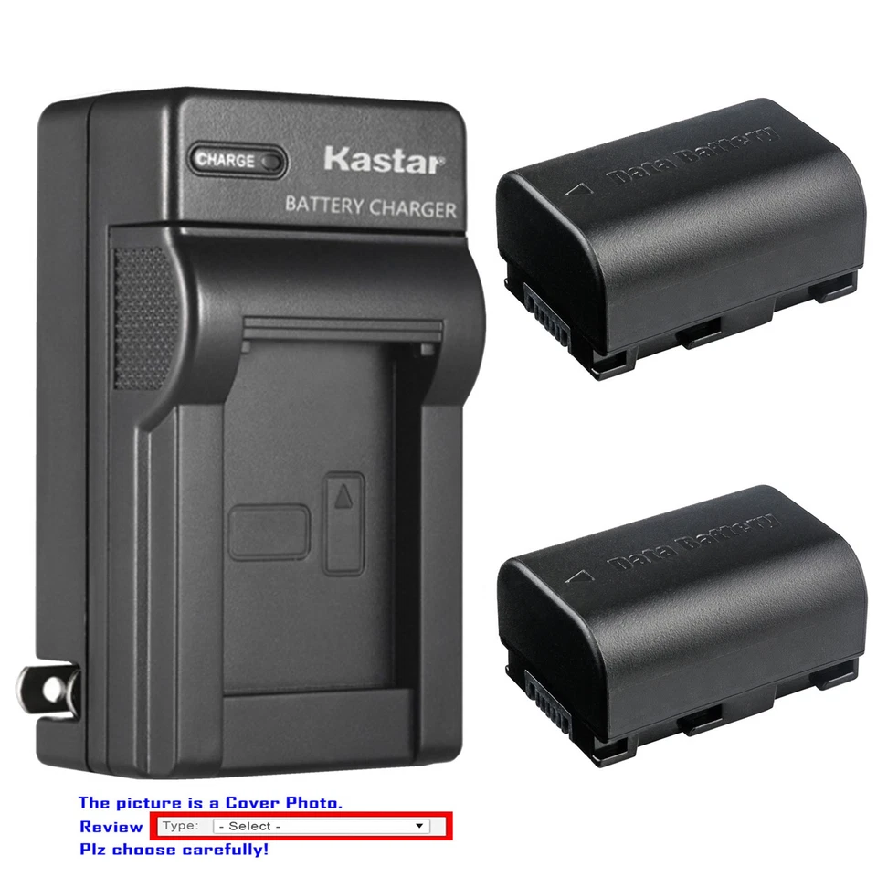 Cargador de pared de batería Kastar para JVC BN-VG107 BN-VG107U y JVC Everio GZ-MS250U Foto 1 de 4