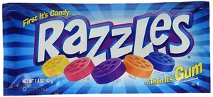 Razzles Original 24ct Case Classic First It's Candy Then It's Gum FREE SHIPPING - Picture 1 of 1
