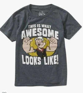 Kids Popeye Spinach Comics Shirt 2X Size 18 this is what awesome looks like - Picture 1 of 8