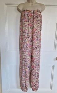 Zimmermann pink feather print jumpsuit size 0 UK 6 - Picture 1 of 5