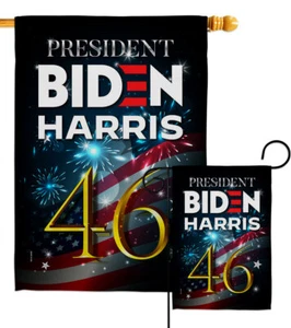 Bandera de jardín President 46 Biden americana política decorativa regalo patio pancarta - Imagen 1 de 19