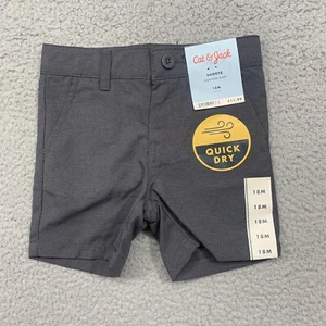 Shorts Toddler Boys Chino Quick Dry Cat & Jack 18 Mo Heather Black New With Tags - Picture 1 of 7