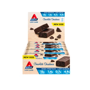 15pc Atkins Advantage Low Carb Protein Bar Snack Chocolate Decadence 50g - Picture 1 of 5