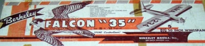 Berkeley FALCON 35 PLAN + ARTICLE + MIRRORED WING to Build UC Stunt Model Plane - Image 1 of 4