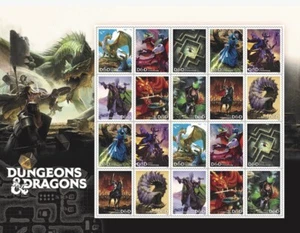 Forever Stamps • Dungeons and Dragons 50th Anniversary Collectible • D&D • Mint - Picture 1 of 2