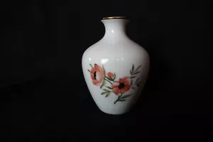 Vase Porzellan Royal Copenhagen Blumen dekor - Bild 1 von 4