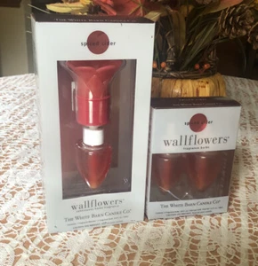 Bath & Body Works Spiced Cider Red Tulip Wallflower Plug In and Warmer Bulb Lot - Picture 1 of 17