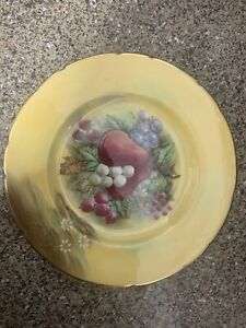 PARAGON Orchard Fruit Teacup Plate Vintage Peach Exterior Stunning