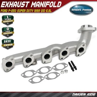 Colector de escape izquierdo conductor para Ford F-250 Super Duty E-350 Econoline V10 6,8 L Foto 1 de 4