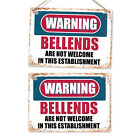 Metal Wall Sign - Warning... Bellends Are Not Welcome - Home Decor Hilarious Fun