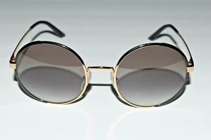 Prada Authentic Round Black Gold Oversized SPR59X AAV-0A7 54-22-140 Sunglasses* - Picture 1 of 4