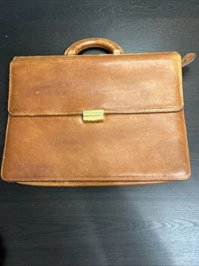 Vintage Terrida Aktentasche Laptopträger italienisches Leder - Bild 1 von 19