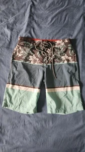 Goodfellow Board Shorts Mens 28 Swim Trunks Aqua Stoked Tropical Beach Vacation - Picture 1 of 10