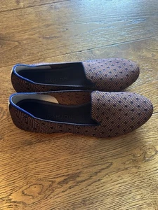 Rothy’s The Loafer Sienna Punkte orange/blau Slipper Textil Flats Damengröße 8 - Bild 1 von 7