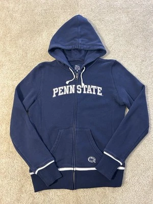 Sudadera con capucha Nike Penn State cremallera completa para mujer pequeña azul blanca deletrear logotipo Swoosh Foto 1 de 4