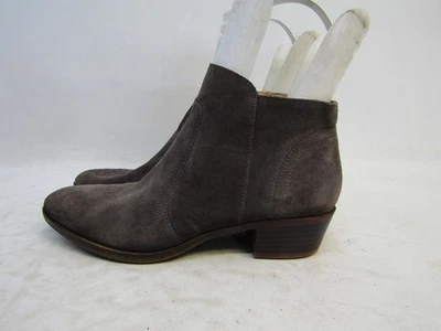 Botas de moda Lucky Brand para mujer talla 7,5 M marrón gamuza cremallera al tobillo Foto 1 de 4